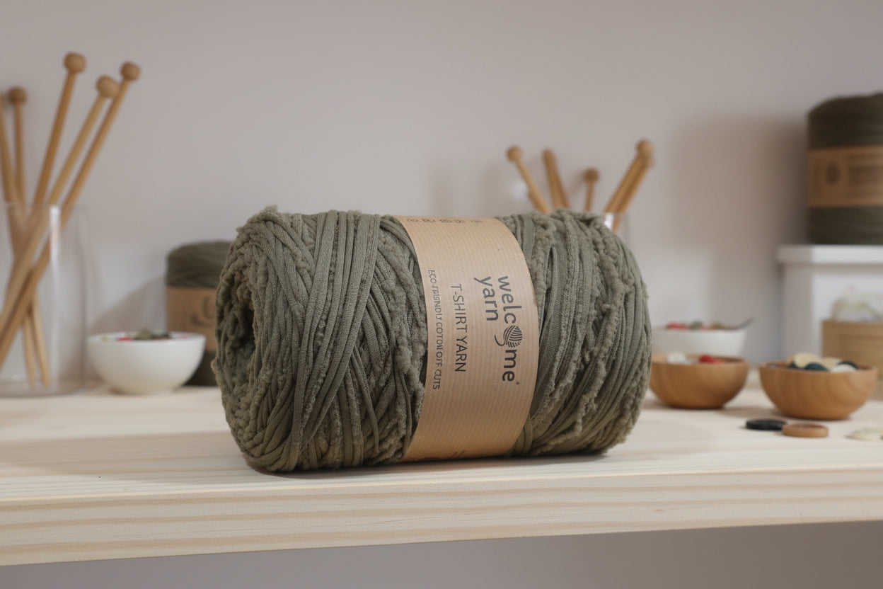 T-shirt Yarn Scruffy Green