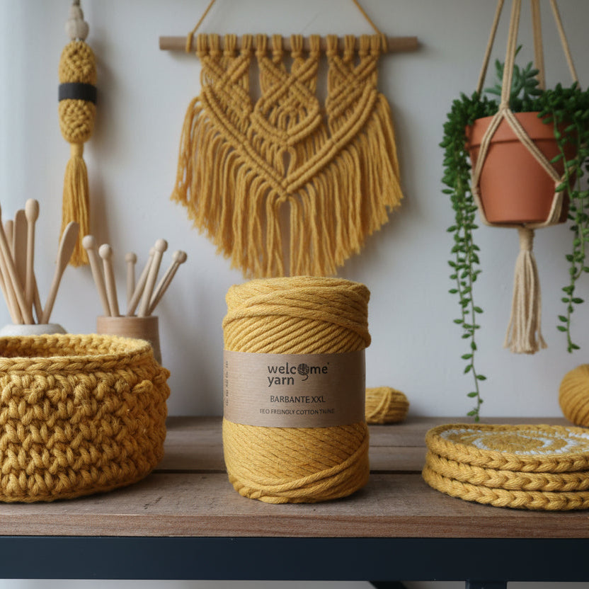 Fio Barbante XXL 300g Amarelo Mostarda