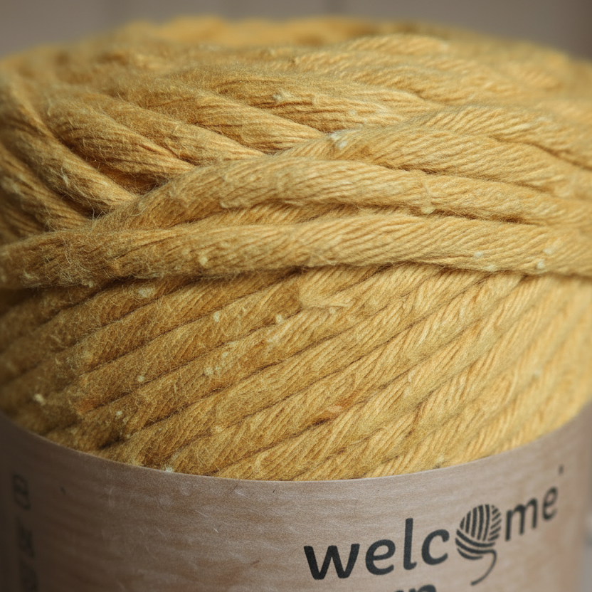 Fio Barbante XXL 300g Amarelo Mostarda