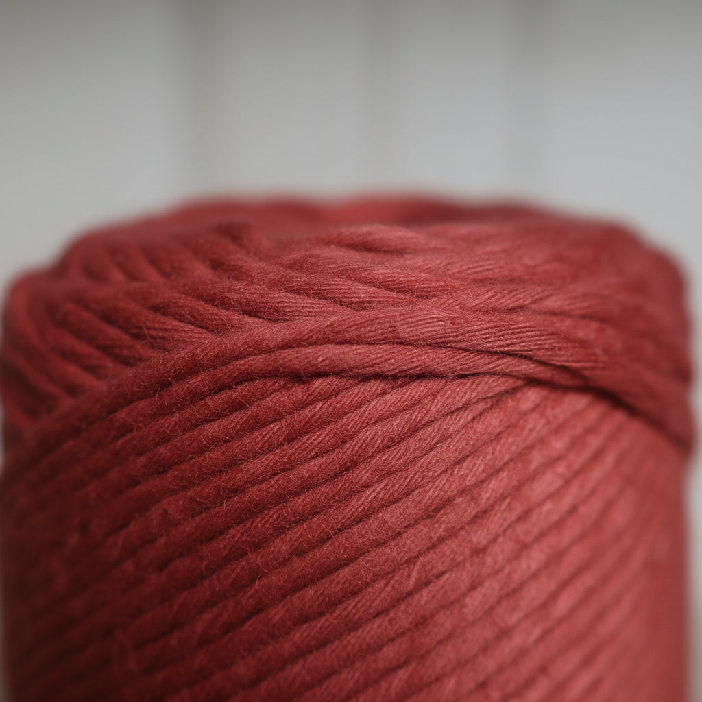 Rustic Macramé Cotton Brick Orange