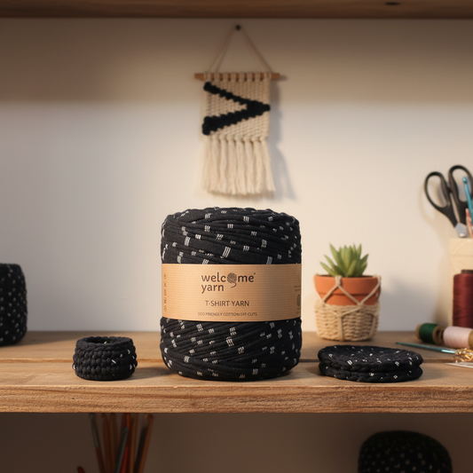 Fio de t-shirt com riscas azul-escuras