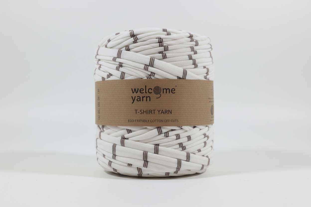 T-shirt Yarn White Stripes