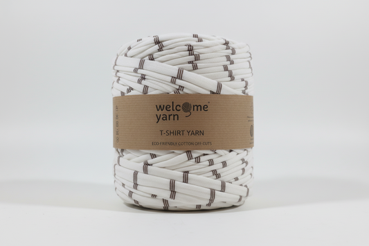 Fio de t-shirt com listras brancas