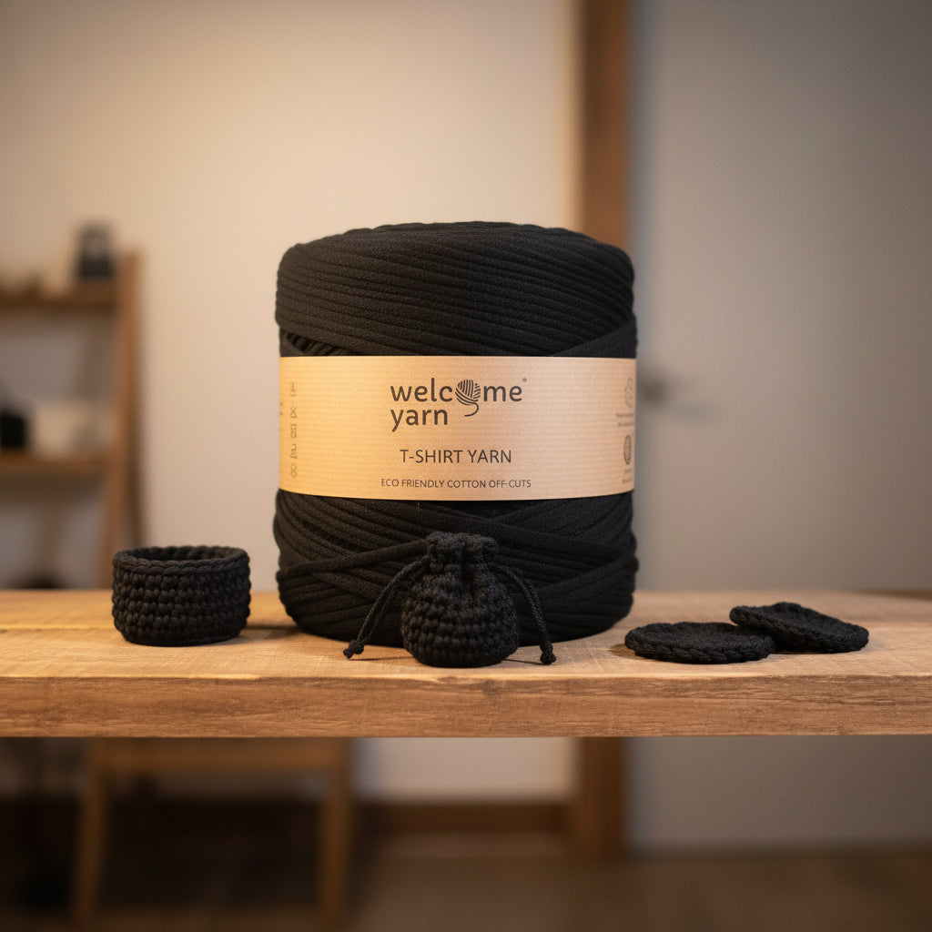 T-shirt Yarn Polo Black