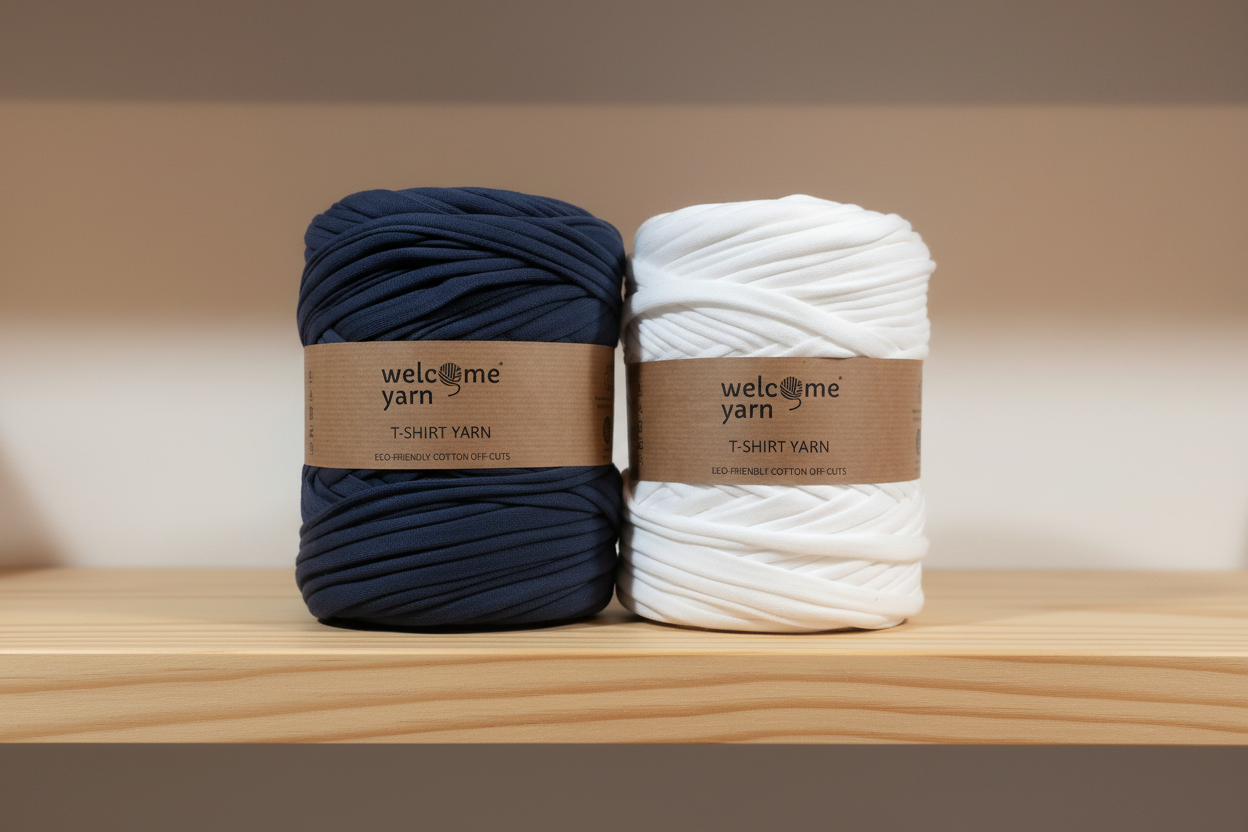 T-shirt Yarn Pack2x - Dark Blue and White