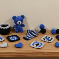 Pack 3 x Barbante M 125g / 100m - Grey Brown Blue