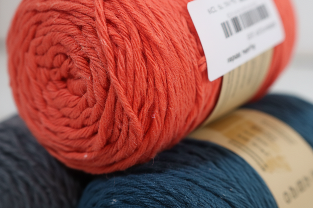Pack 3 x Barbante M 125g / 100m - Orange, Dark Grey and Denim Blue