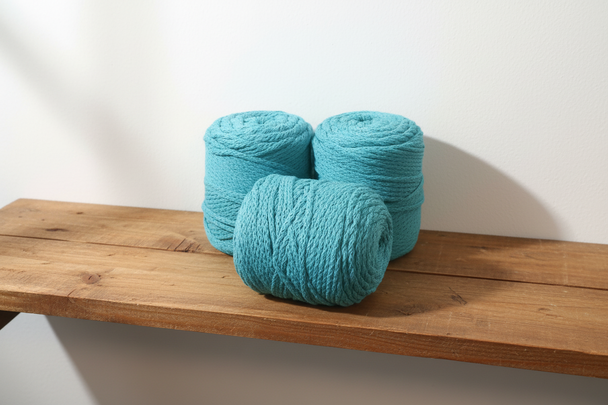 600g Cotton Cord Turquoise Blue - Cotton Air - 5mm