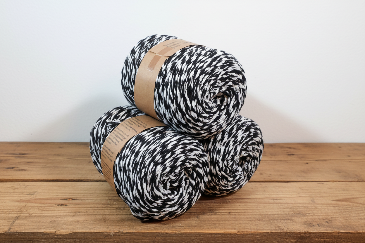 1.50Kg Barbante XL Black and White