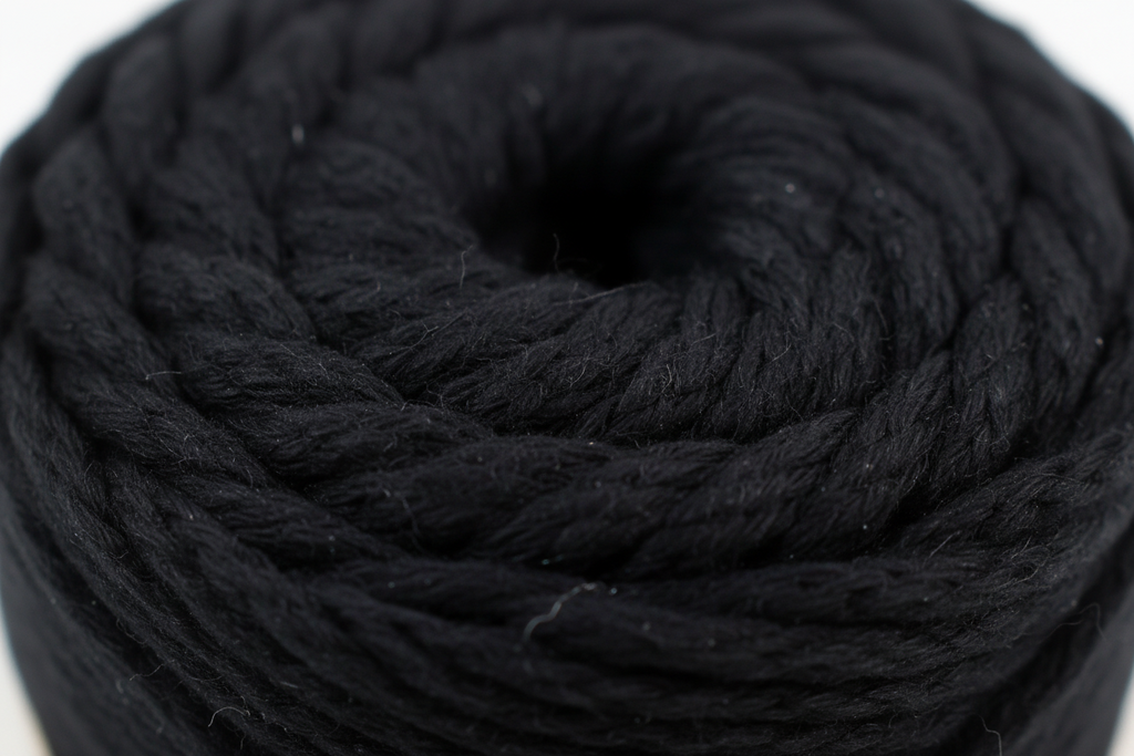 400g Cotton Cord Black - Cotton Air - 5mm