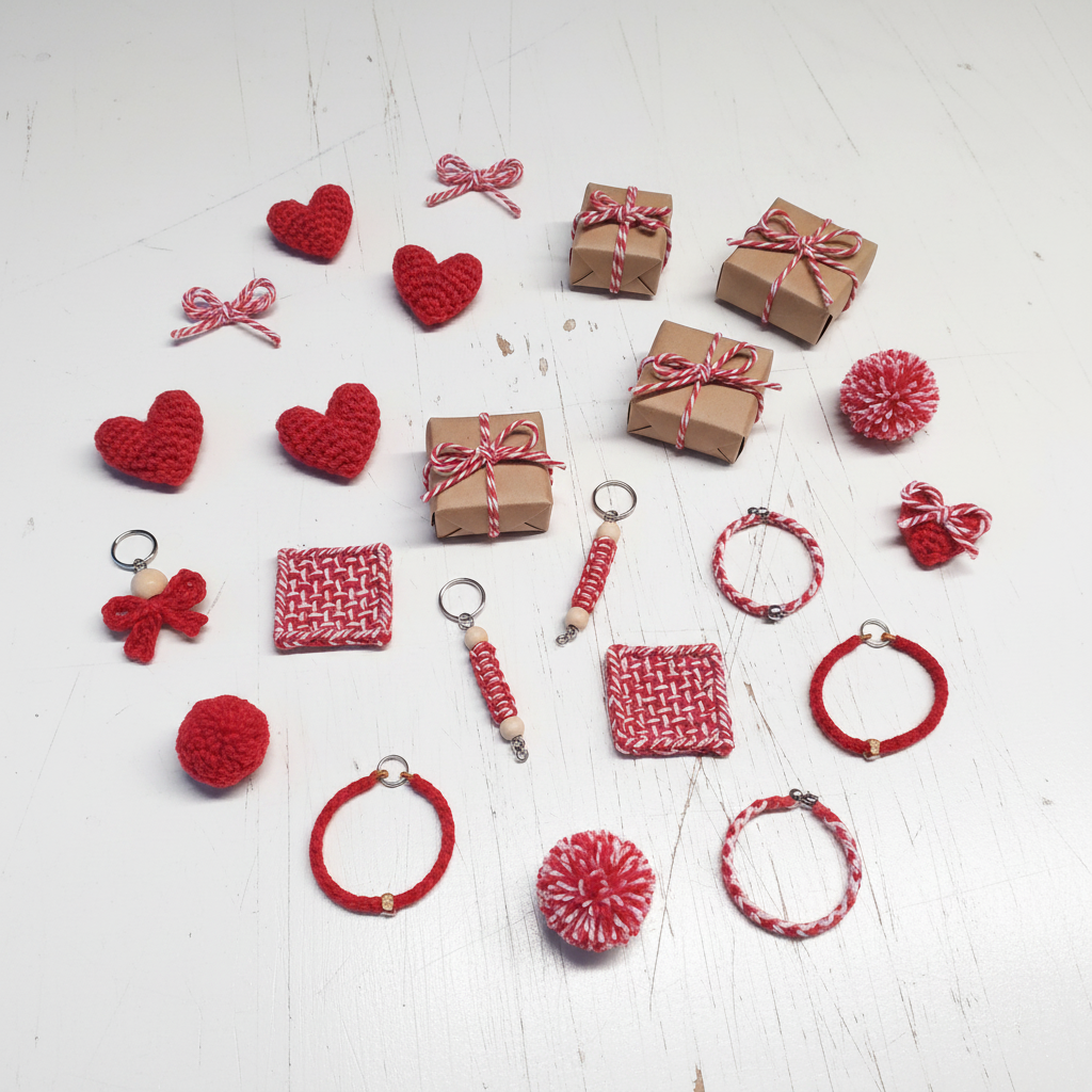 Barbante M Red and White 300g = 250m