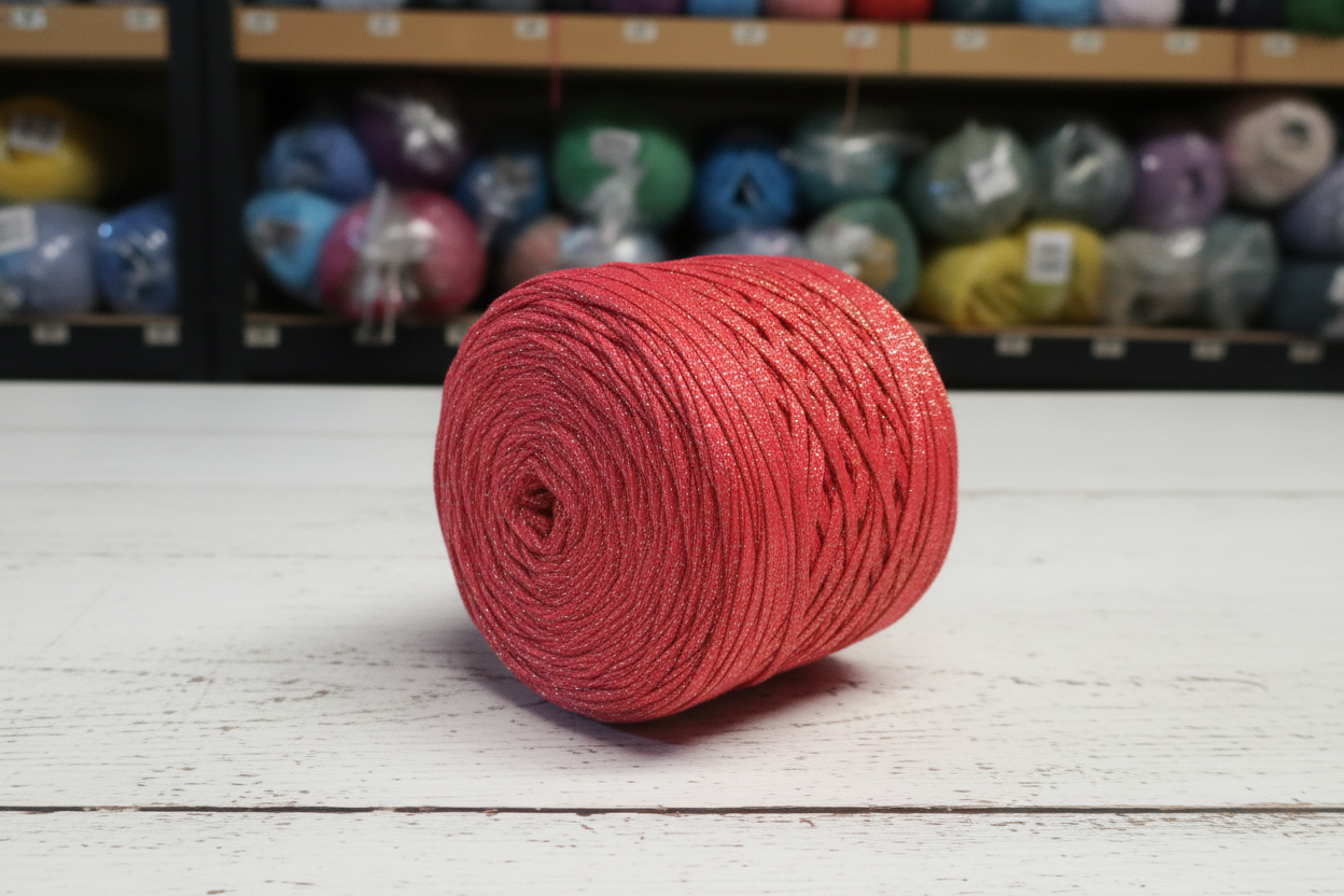 Red and Gold Sparkle Handcraft Ribbon - 300m Bulk Bobbin