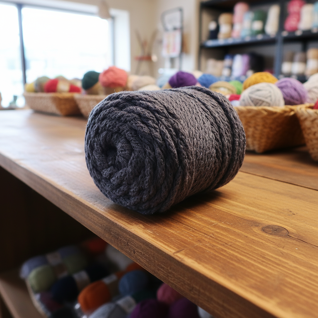 Cordão de Algodão 200g Cinzento