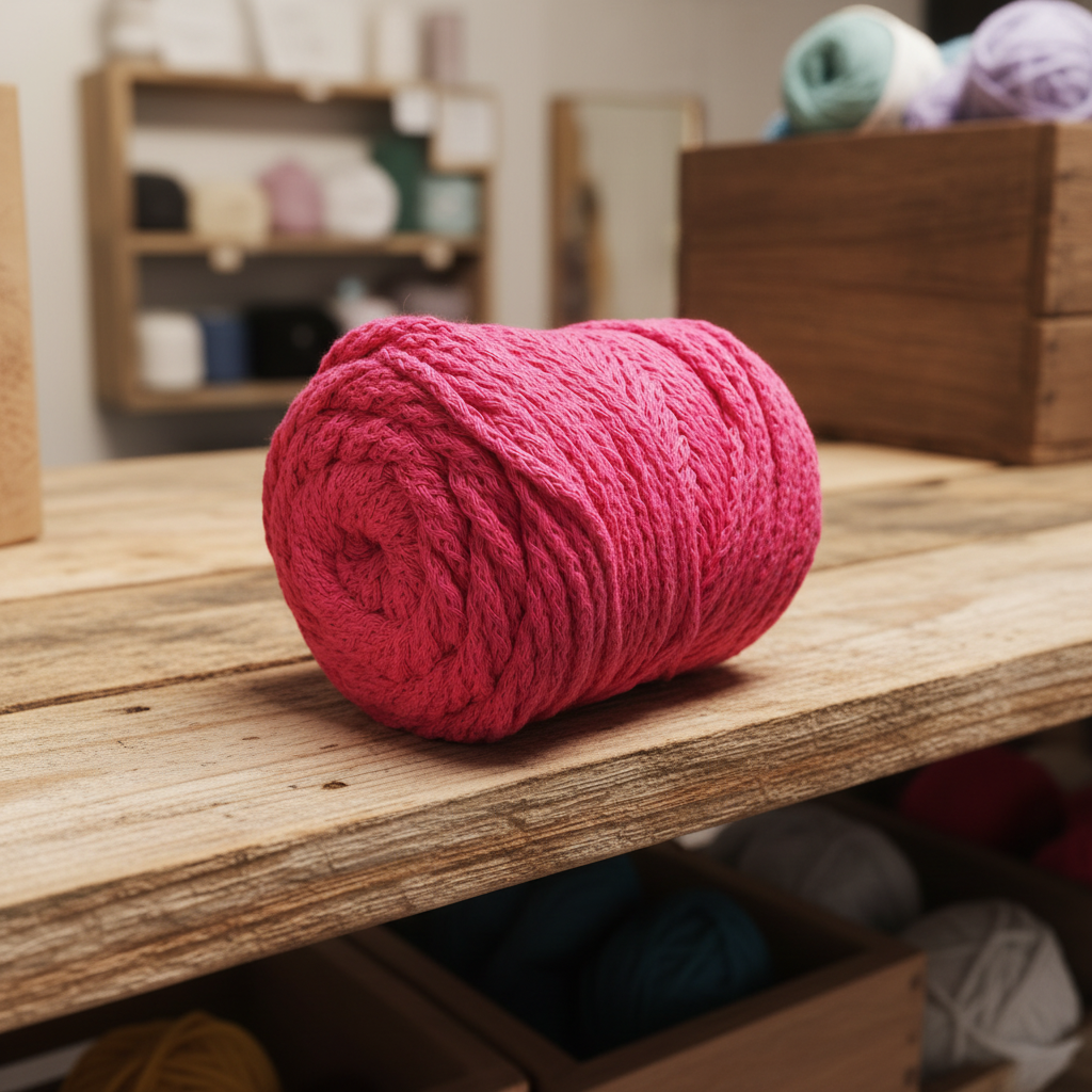 Cordão de Algodão 200g Rosa-choque