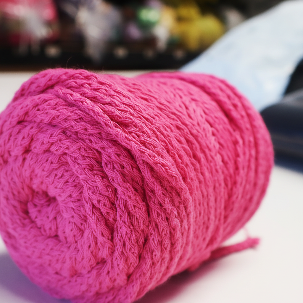 Cordão de Algodão 200g Rosa-choque