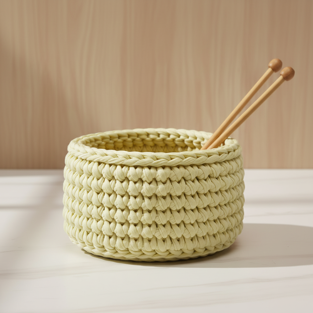 Rolo de Trapilho Fio de Malha Resídual - Amarelo Pastel - Algodão Pouco Elástico