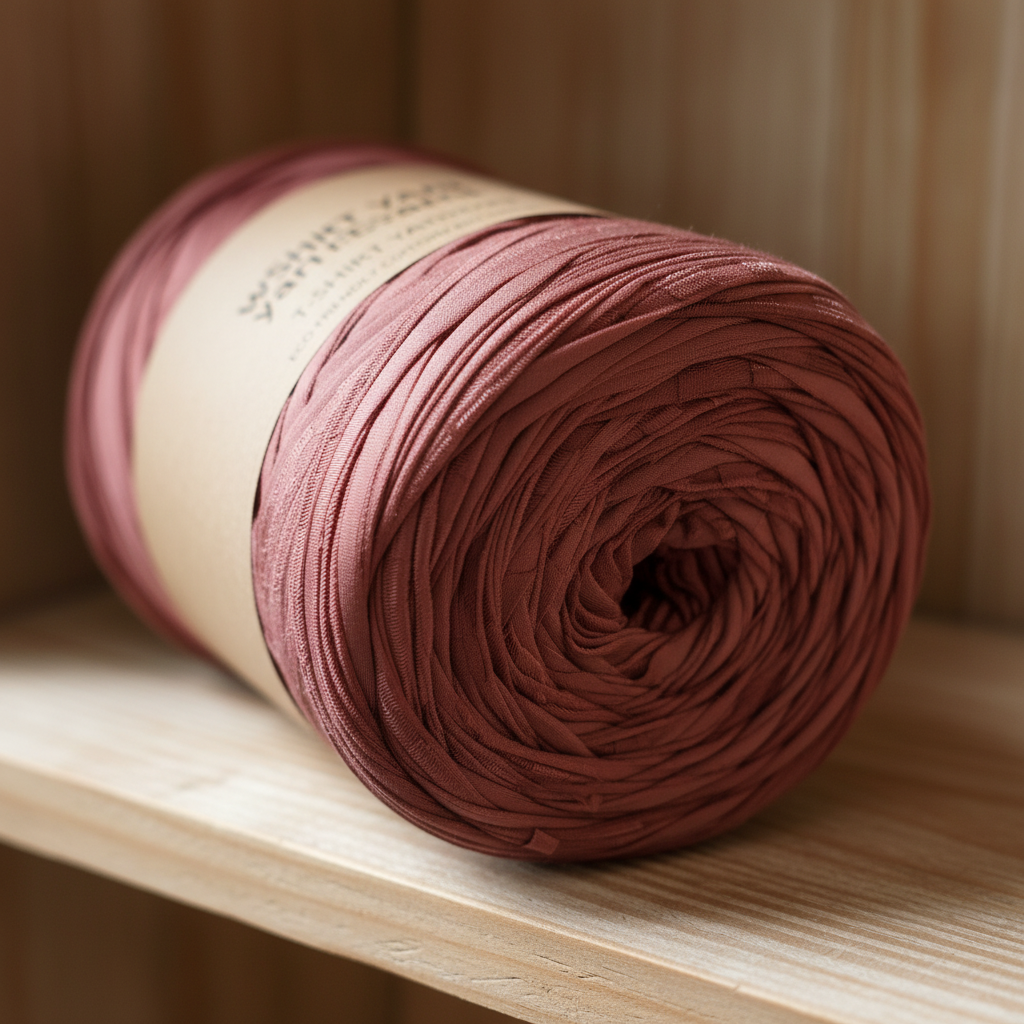 Rolo de Trapilho Fio de Malha Resídual - Terracotta - Licra Muito Elástico