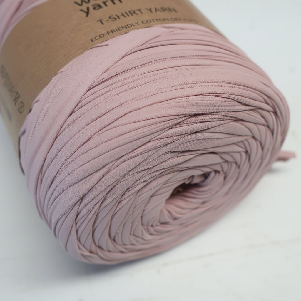 Rolo de Trapilho Fio de Malha Resídual - Rosa Claro - Licra Muita Elasticidade