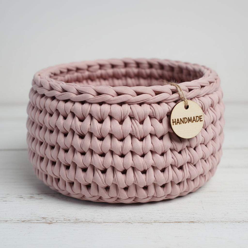 Rolo de Trapilho Fio de Malha Resídual - Rosa Claro - Licra Muita Elasticidade