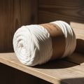 Rolo de Trapilho Fio de Malha Resídual - Natural Crú - Algodão Pouca Elasticidade