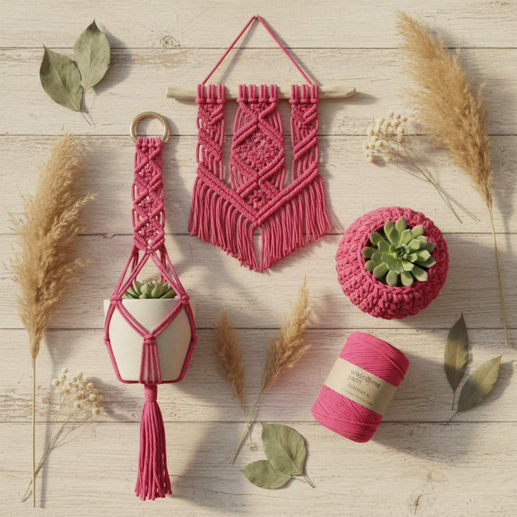 Fio Barbante XL 500g Rosa-choque