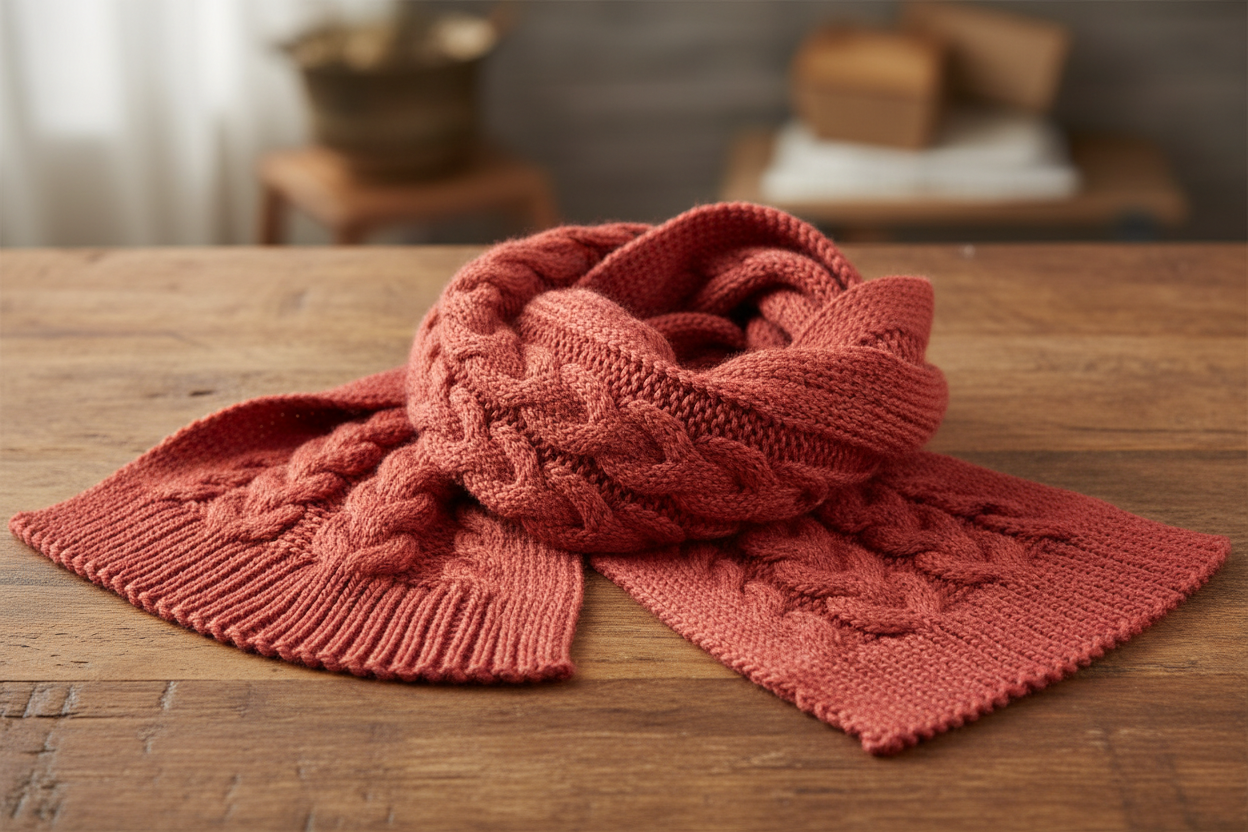 Rustic Macramé Cotton Brick Orange