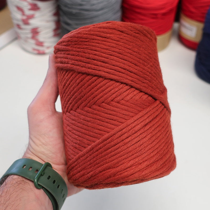 Coton Macramé Rustique Brique Orange