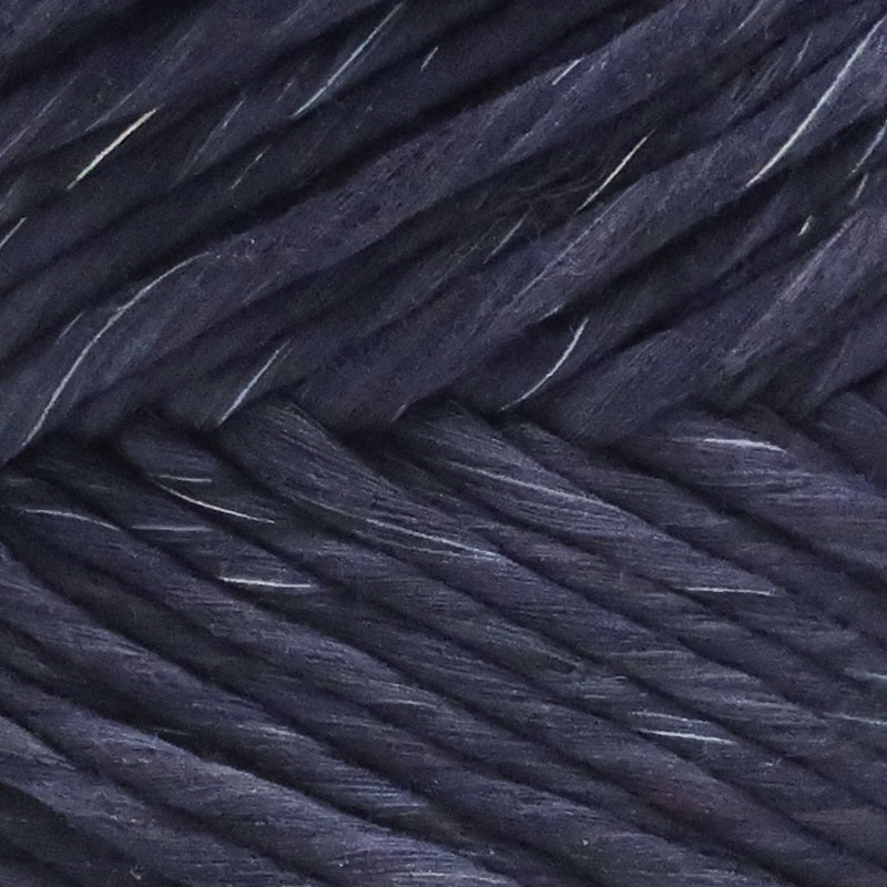 Macramé rustique en coton chiné bleu foncé