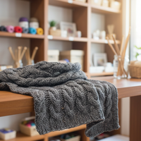 Algodão Rústico Preto e Cinza