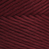 Macramé rustique en coton rouge foncé