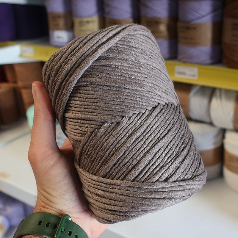 Rustic Macramé Cotton Beige-Grey