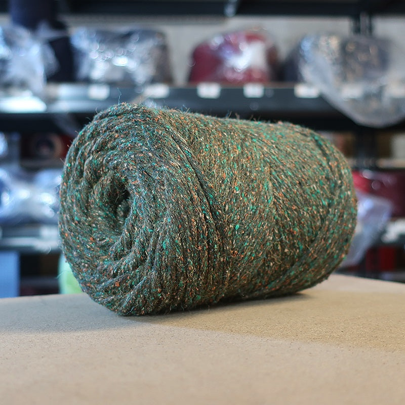 Rustic Macramé Cotton Mottled Green