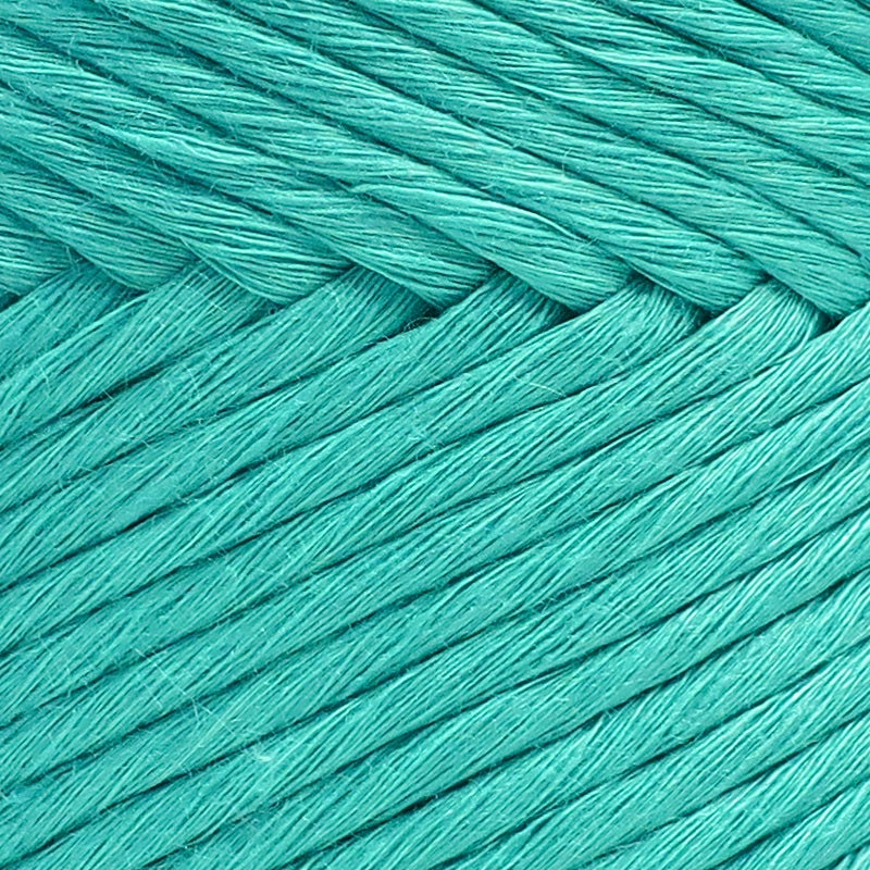 Macramé rustique en coton vert émeraude