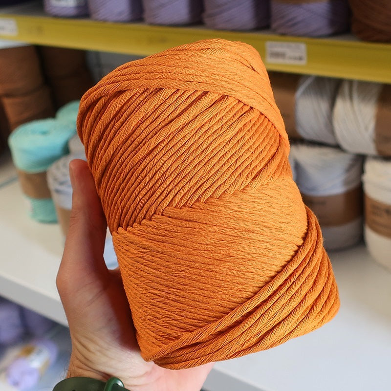 Rustic Macramé Cotton Orange