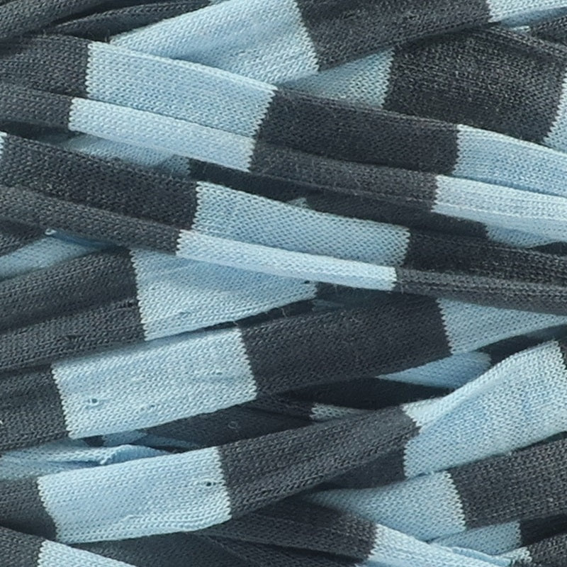 T-shirt Yarn Blue Stripes