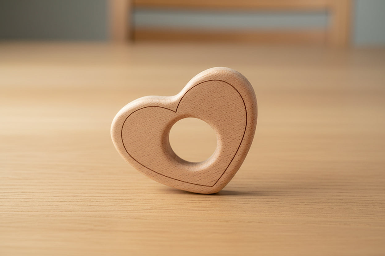 Anneau de dentition en bois pour bébé, pour les travaux manuels