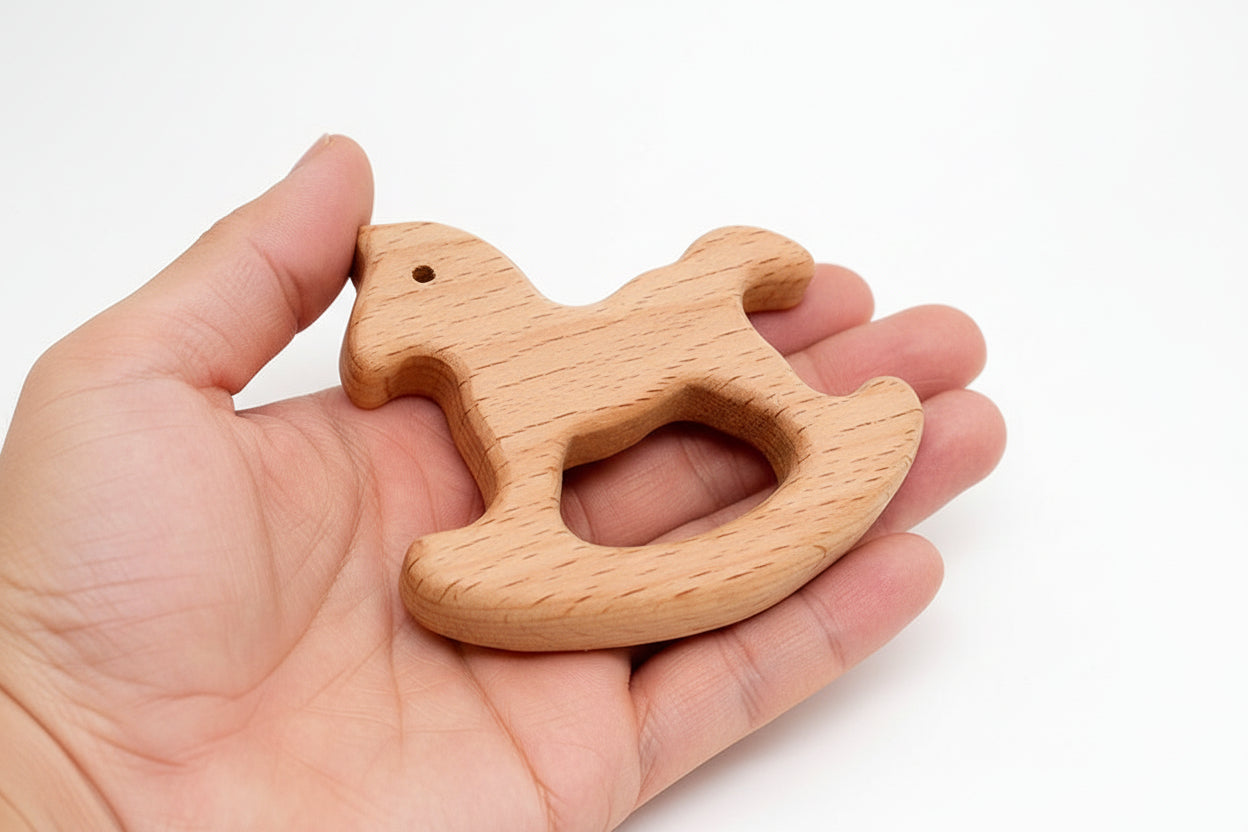 Anneau de dentition en bois pour bébé, pour les travaux manuels