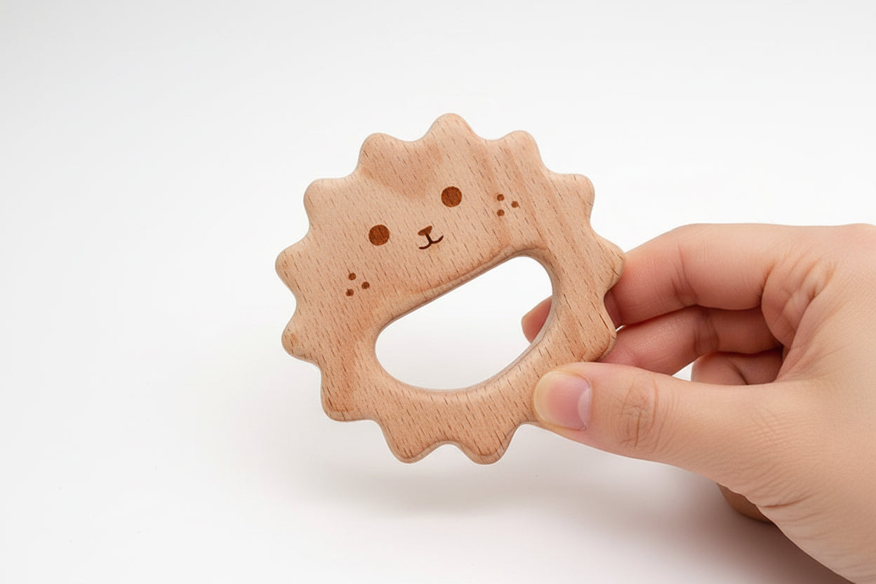 Anneau de dentition en bois pour bébé, pour les travaux manuels