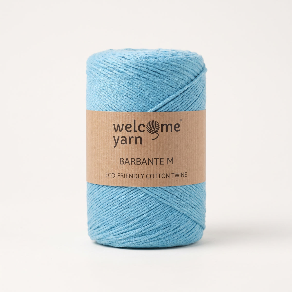 Fio Barbante M Welcome Yarn 300g – Fio de Algodão Reciclado 1.5mm (Azul Turquesa)