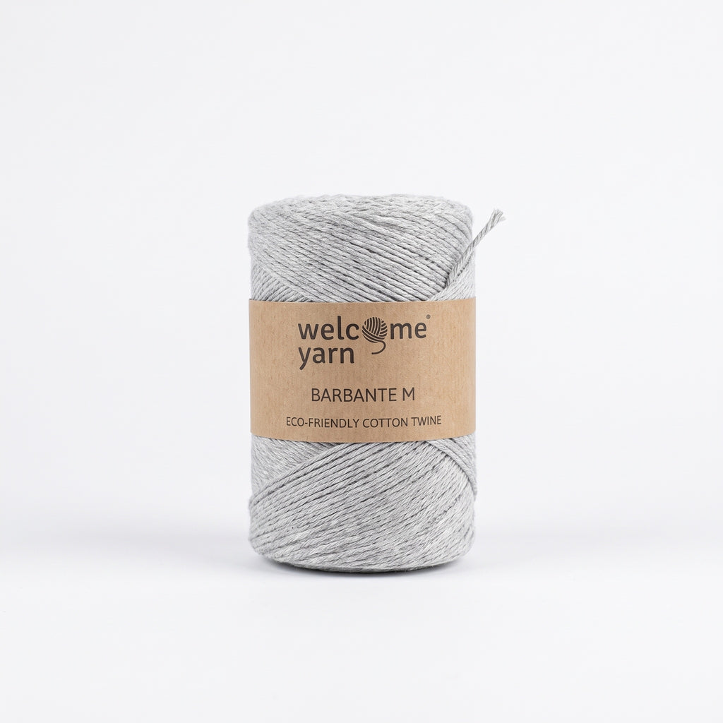 Fio Barbante M WelcomeYarn (300g / 250m) – Algodão Reciclado - Cinza Claro