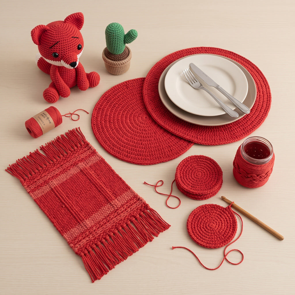 Fio Barbante M Welcome Yarn 300g – Algodão Reciclado (Vermelho)