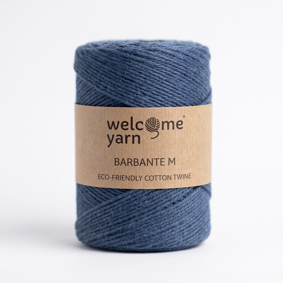 Fio Barbante M WelcomeYarn Azul Ganga – Algodão Reciclado para Croché (300g / 250m)
