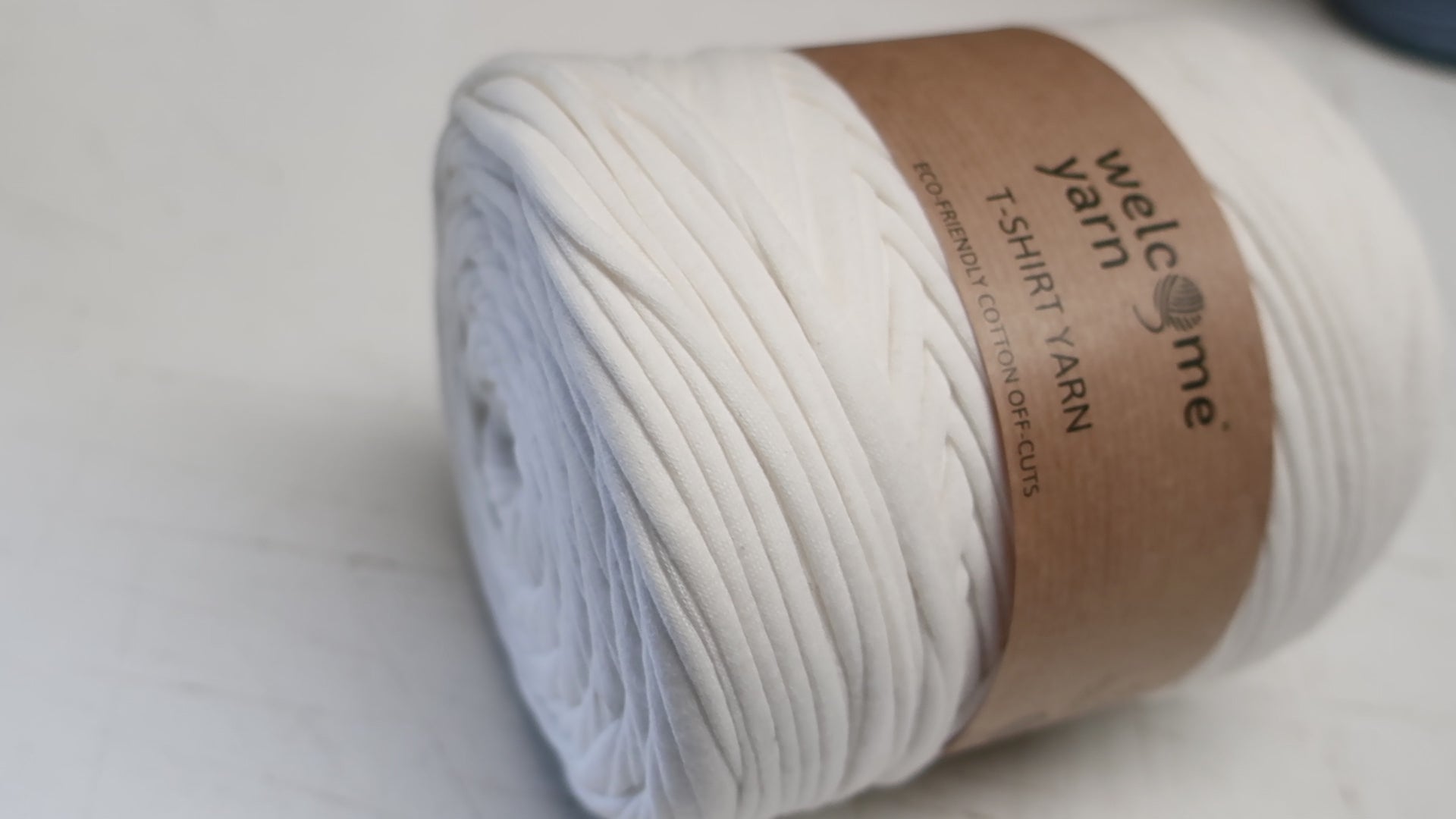 Rolo de Trapilho Fio de Malha Resídual - Natural Crú - Algodão Pouca Elasticidade