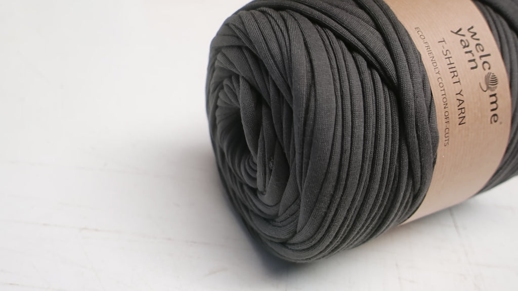 Rolo de Trapilho Fio de Malha Resídual - Cinza Escuro - Algodão Pouca Elasticidade