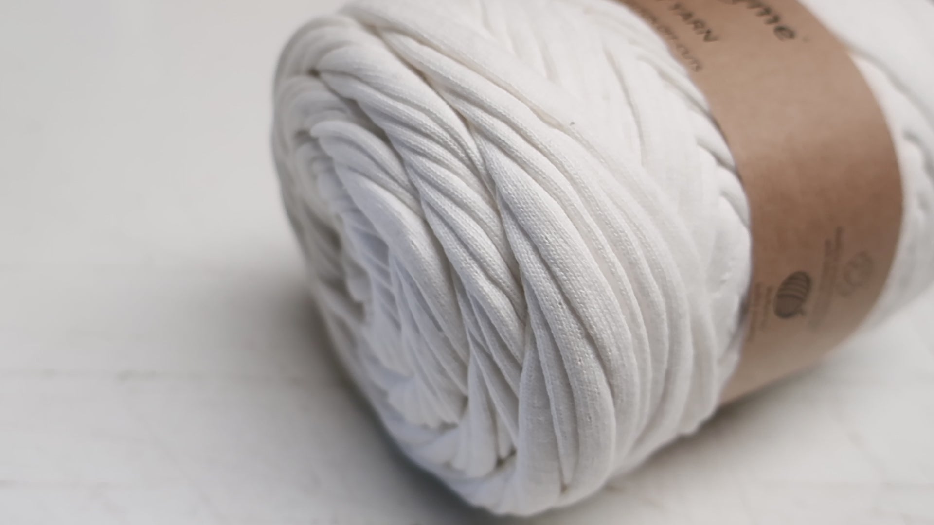 Rolo de Trapilho Fio de Malha Resídual - Branco Sujo - Algodão Pouca Elasticidade