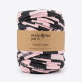 Fio de Trapilho WelcomeYarn 120m – Xadrez Rosa Claro e Cinzento (Eco-Friendly)