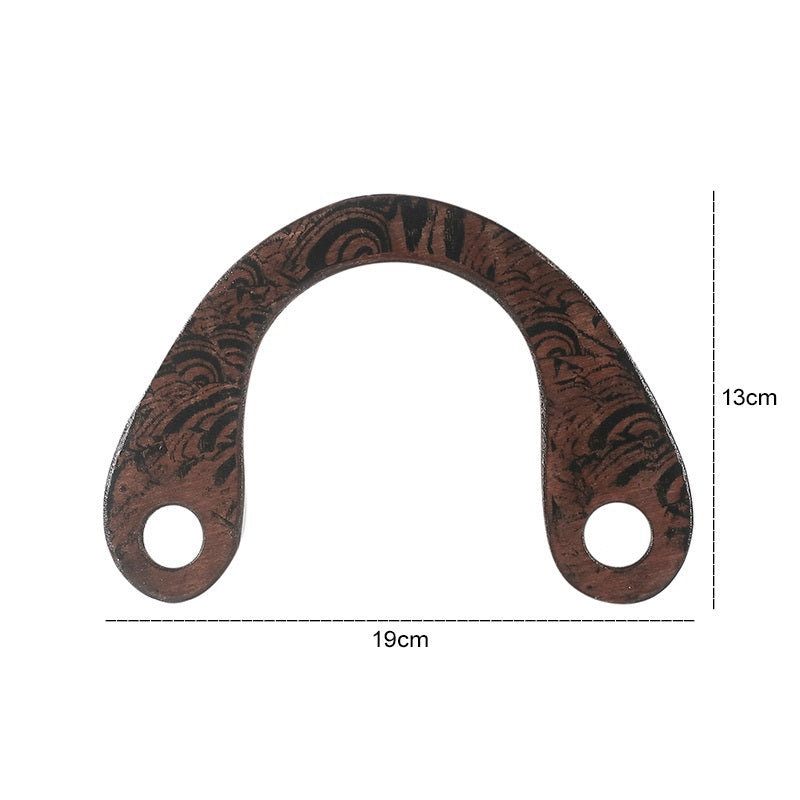 Wooden Handles with Black Pattern