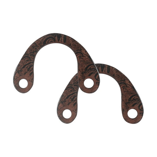Wooden Handles with Black Pattern