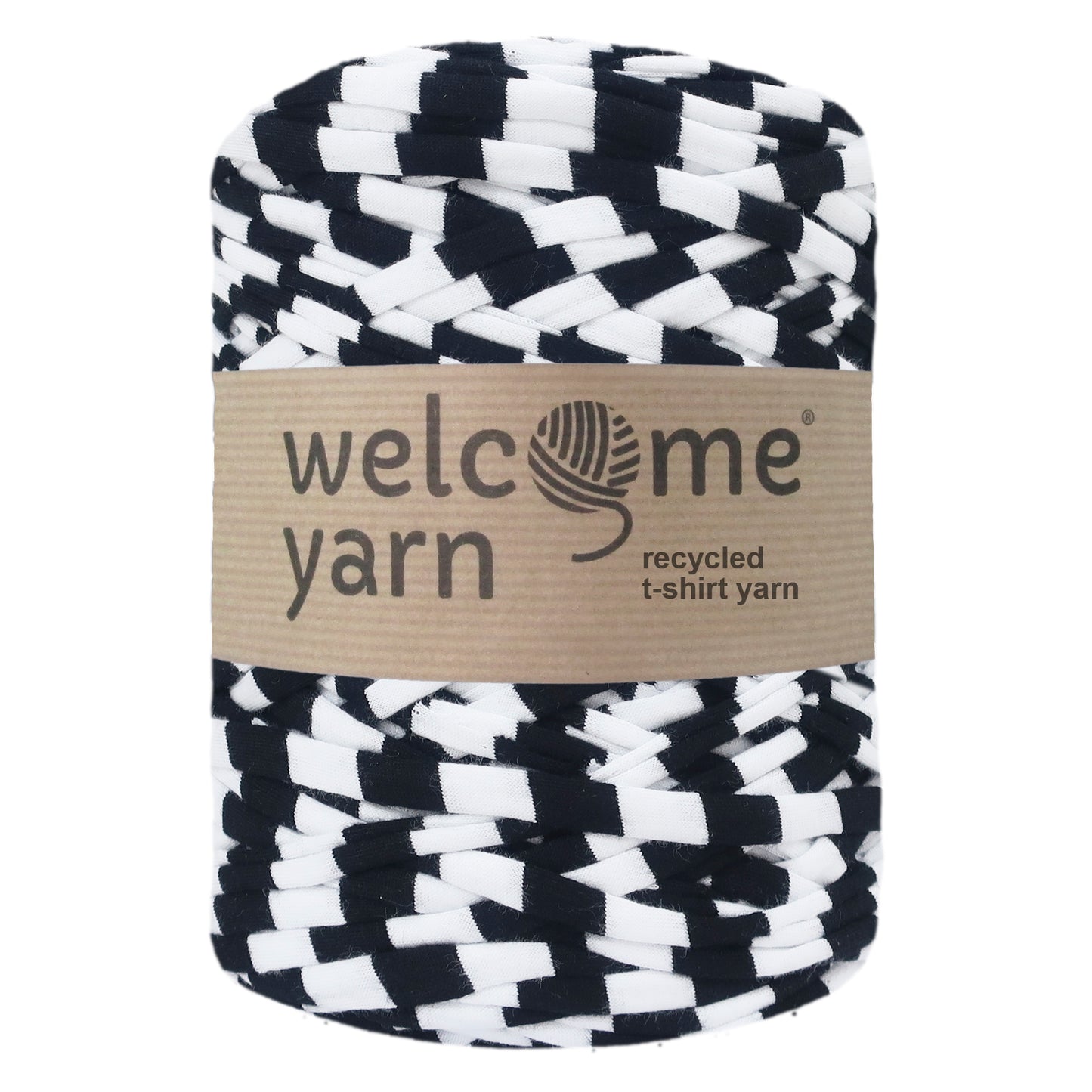 T-shirt Yarn Black and White Stripes