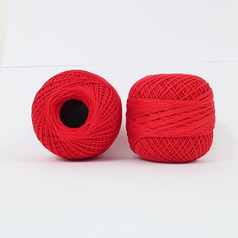 Crochet Thread Ribbon Red #10